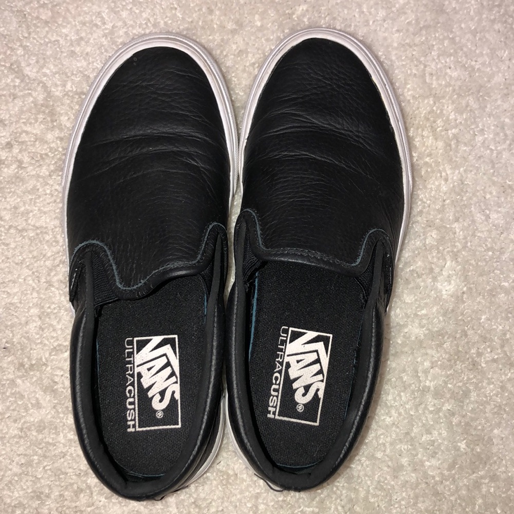 Women’s Leather Slip Ons by Vans